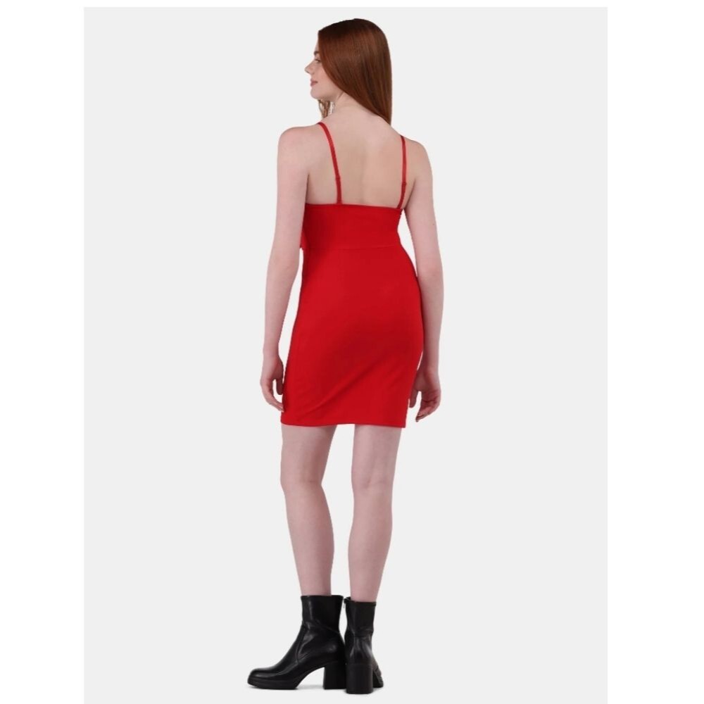 No Boundaries Oversized Bow Mini Dress, Women's Size XXS - Picture 3 of 8